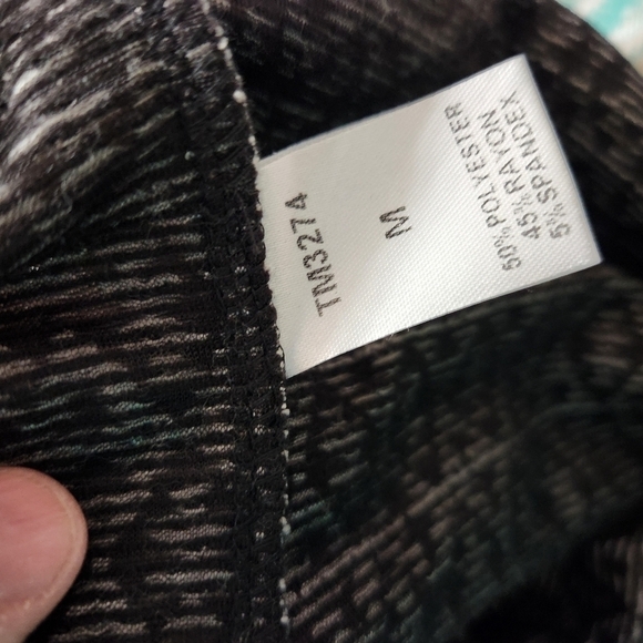 Anthropologie THML Shift Dress Aztec Embroidered Houndstooth 3/4 Sleeve sz  M - Picture 7 of 8